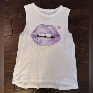 Chaser White and Purple Graphic Tank